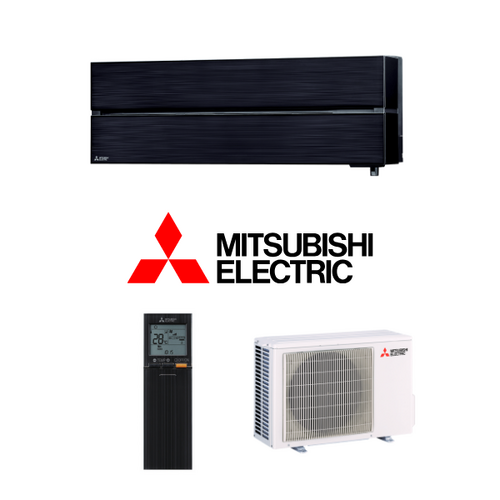2.5kW Black LN WiFi Mitsubishi Electric Reverse Cycle Split System Air Conditioner
