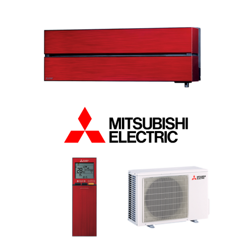 2.5kW Red LN WiFi Mitsubishi Electric Reverse Cycle Split System Air Conditioner