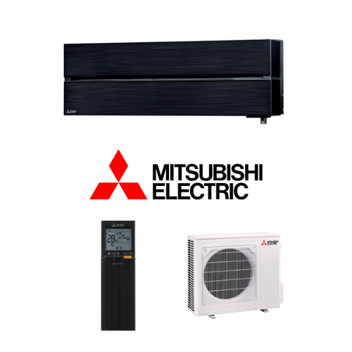 5kW Black LN WiFi Mitsubishi Electric Reverse Cycle Split System Air Conditioner