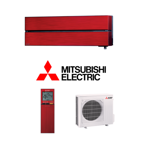 5kW Red LN WiFi Mitsubishi Electric Reverse Cycle Split System Air Conditioner